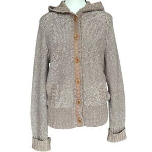 Vintage Y2K 2007 Gap 1969 Limited Edition Knit Hooded Cardigan 100% Cotton L